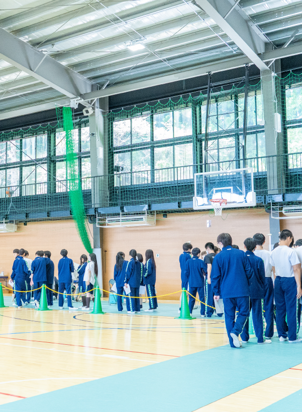 学校巡回健診の様子