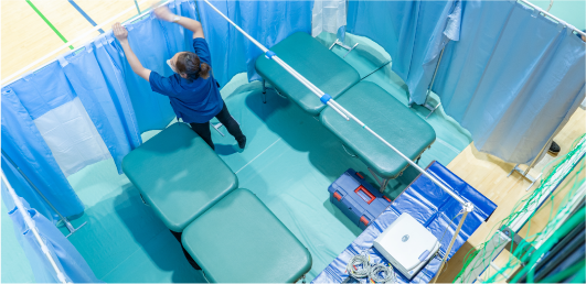 巡回健診の設営