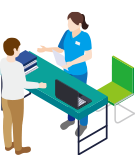 巡回健診スタッフのアイコンイラスト