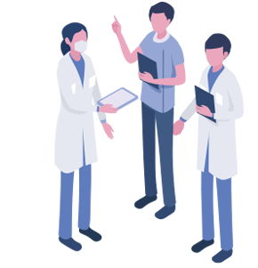 健診チームのイラスト