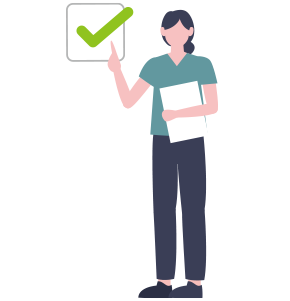 健診スタッフがチェックするイラスト