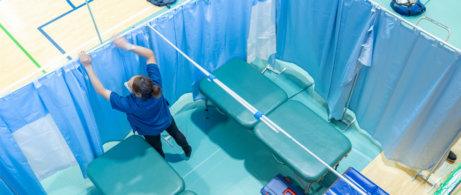 巡回健診 設営の様子