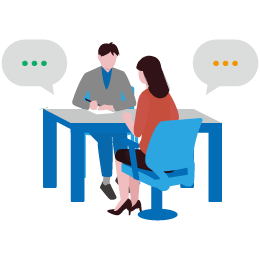 打ち合わせのイラスト