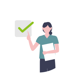 判断するイラスト