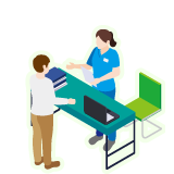 健診受付のイラスト