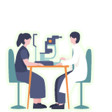 眼科健診のイラスト