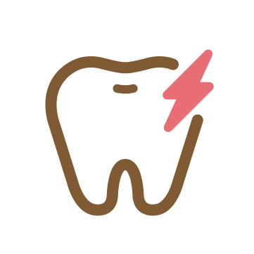 傷んでいる歯のアイコン